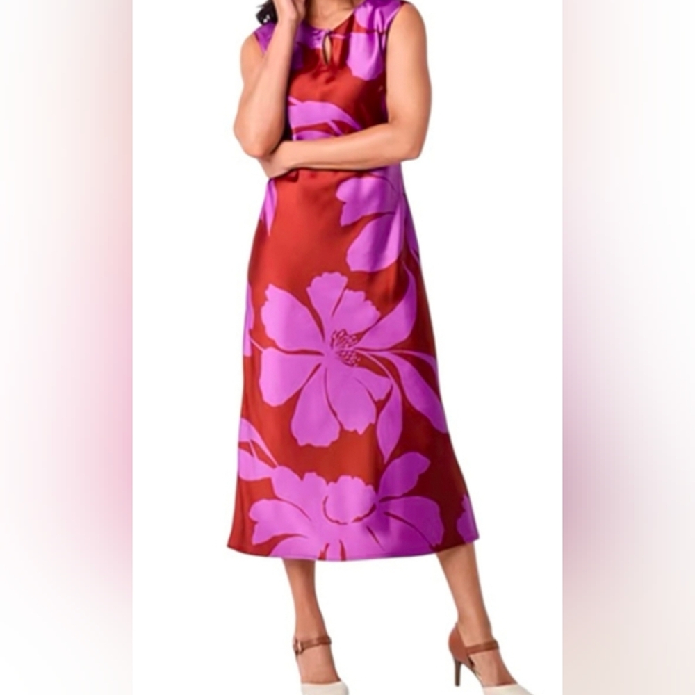 Liz Claiborne Red and Purple Dress